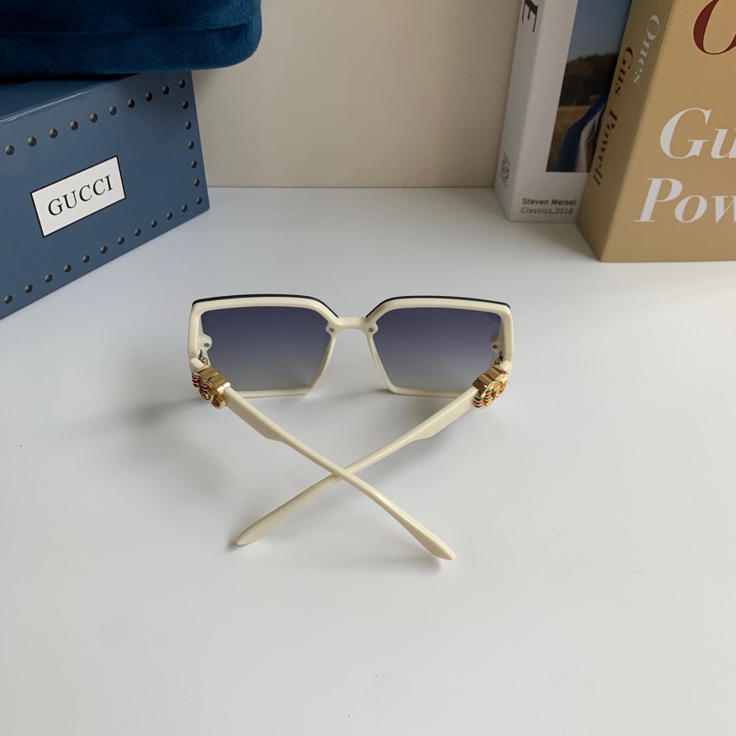 Gucci Metal Square Silver Lens Sunglasses for Men & Women - 464839 - detail image 9