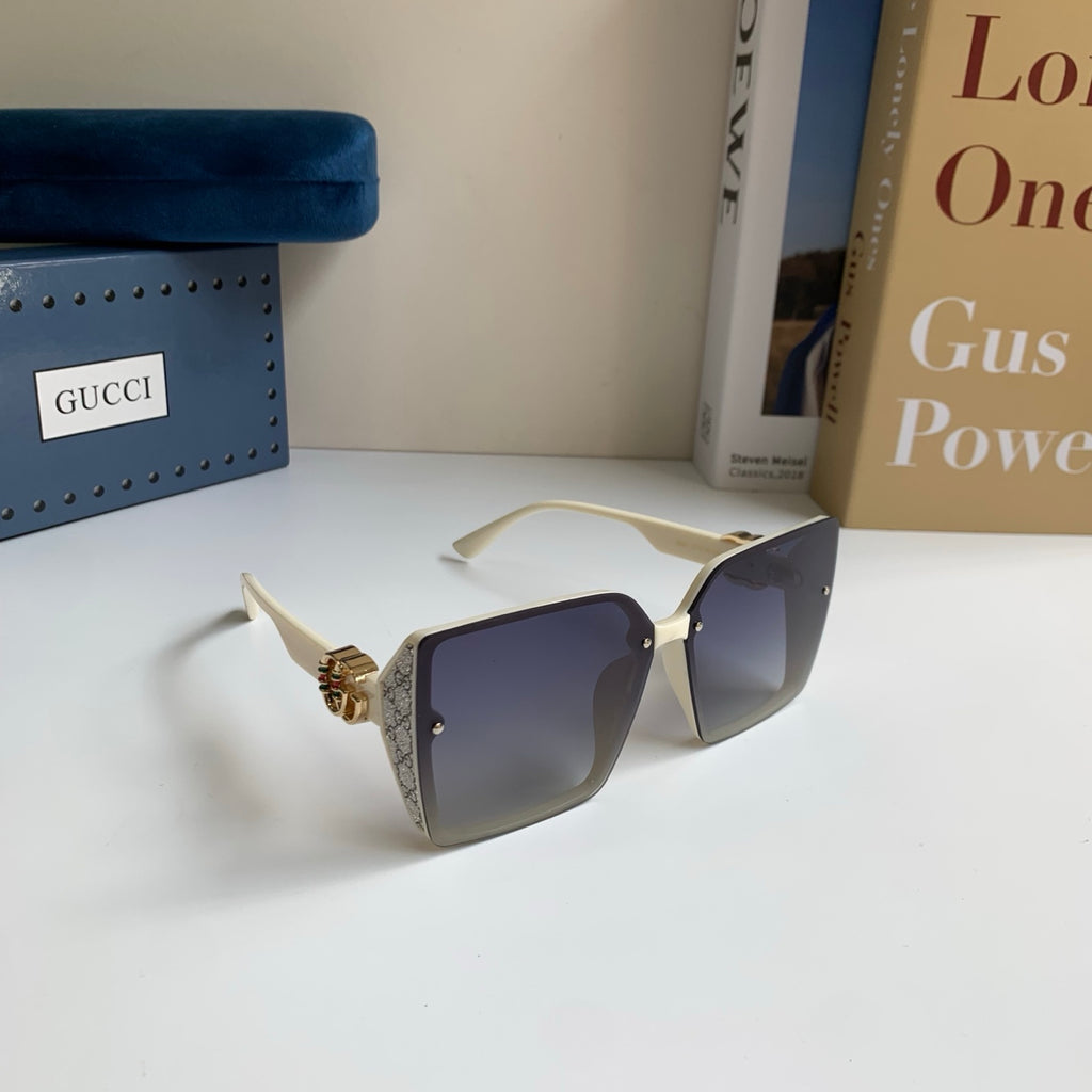 Gucci Metal Square Silver Lens Sunglasses for Men & Women - 464839