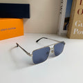 Louis Vuitton Metal Square Blue Lens Sunglasses for Men & Women