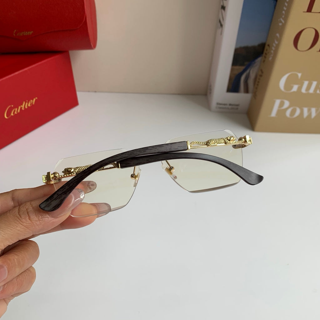 Cartier Lightweight Rimless Silver Lens Sunglasses for Men & Women - 487345 - detail image 6