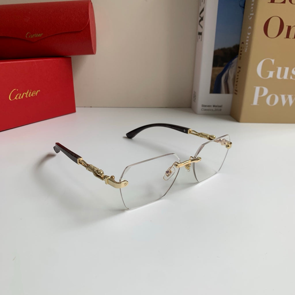 Cartier Lightweight Rimless Silver Lens Sunglasses for Men & Women - 487345