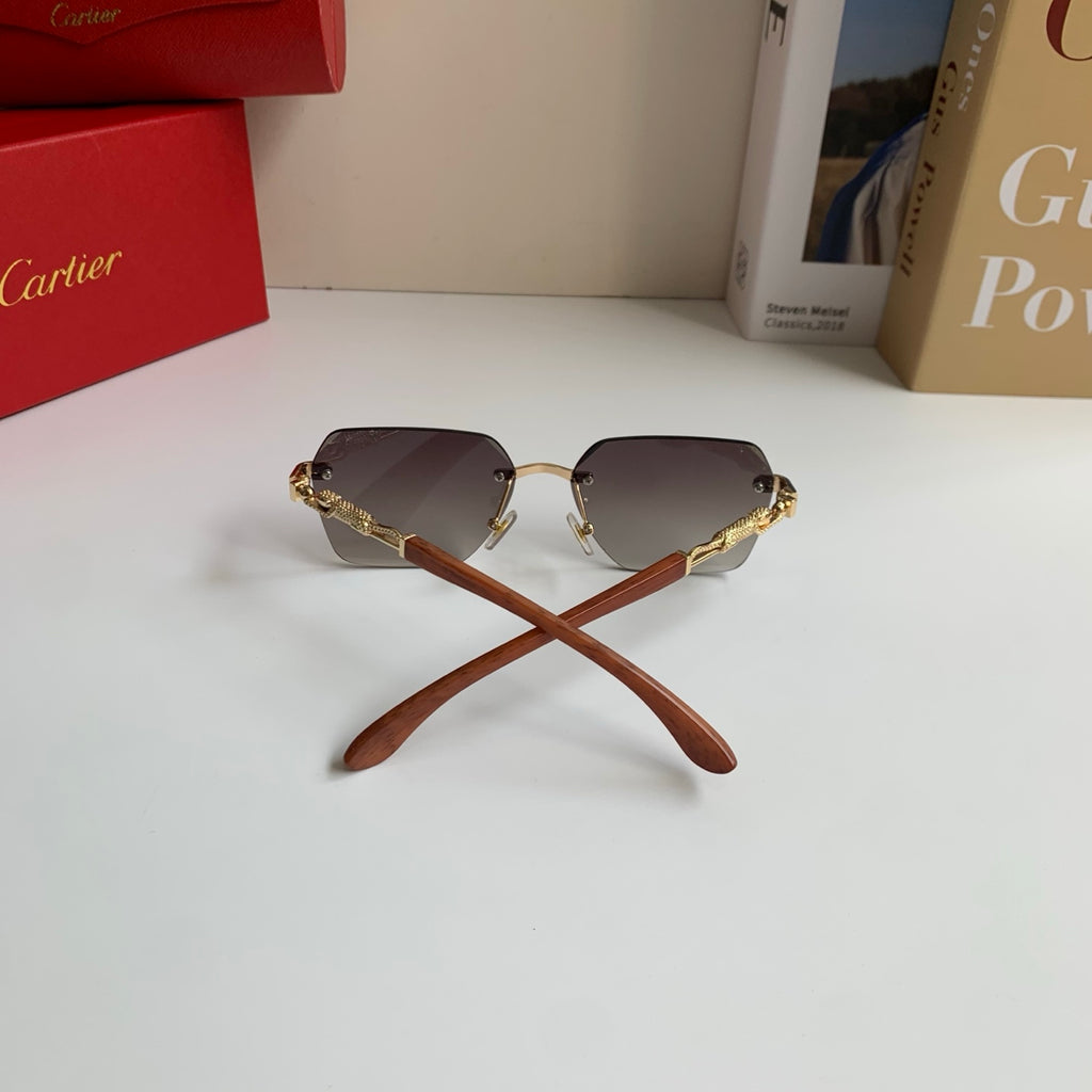 Cartier Lightweight Rimless Silver Lens Sunglasses for Men & Women - 487346 - detail image 7