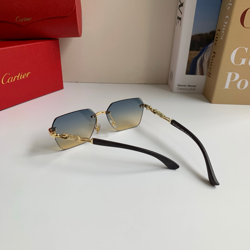 Cartier Lightweight Rimless Silver Lens Sunglasses for Men & Women - 487347 - detail image 8