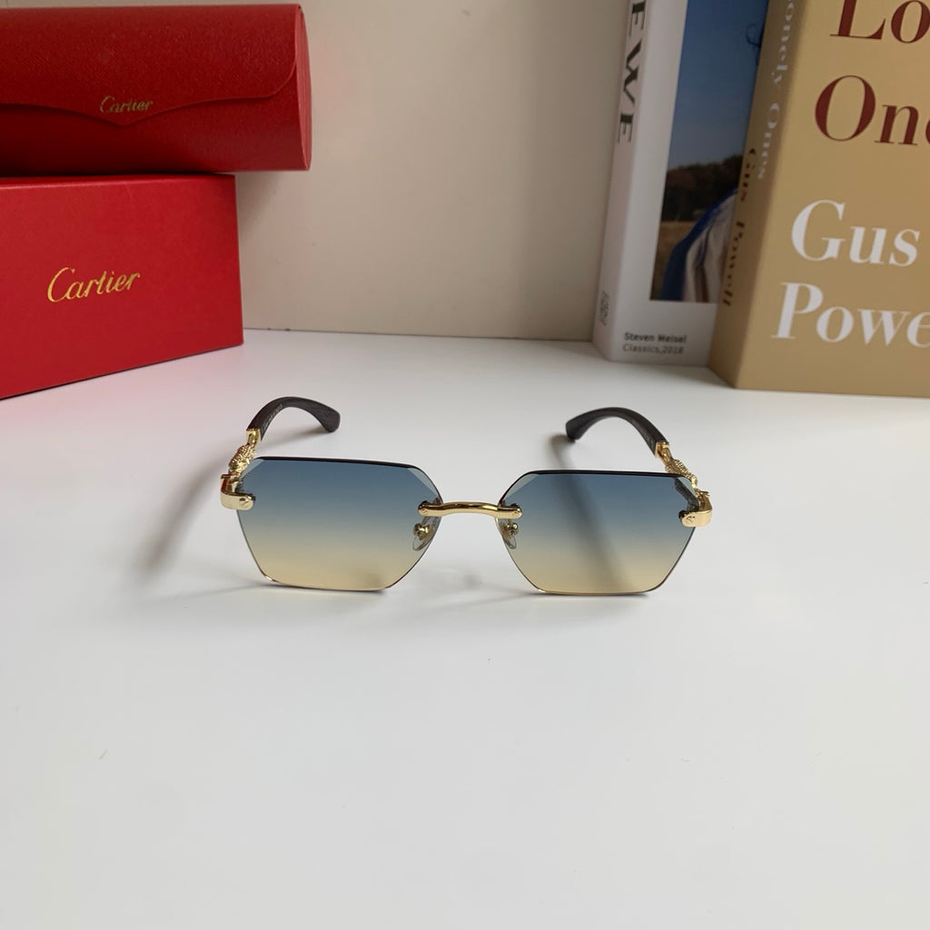 Cartier Lightweight Rimless Silver Lens Sunglasses for Men & Women - 487347 - detail image 3