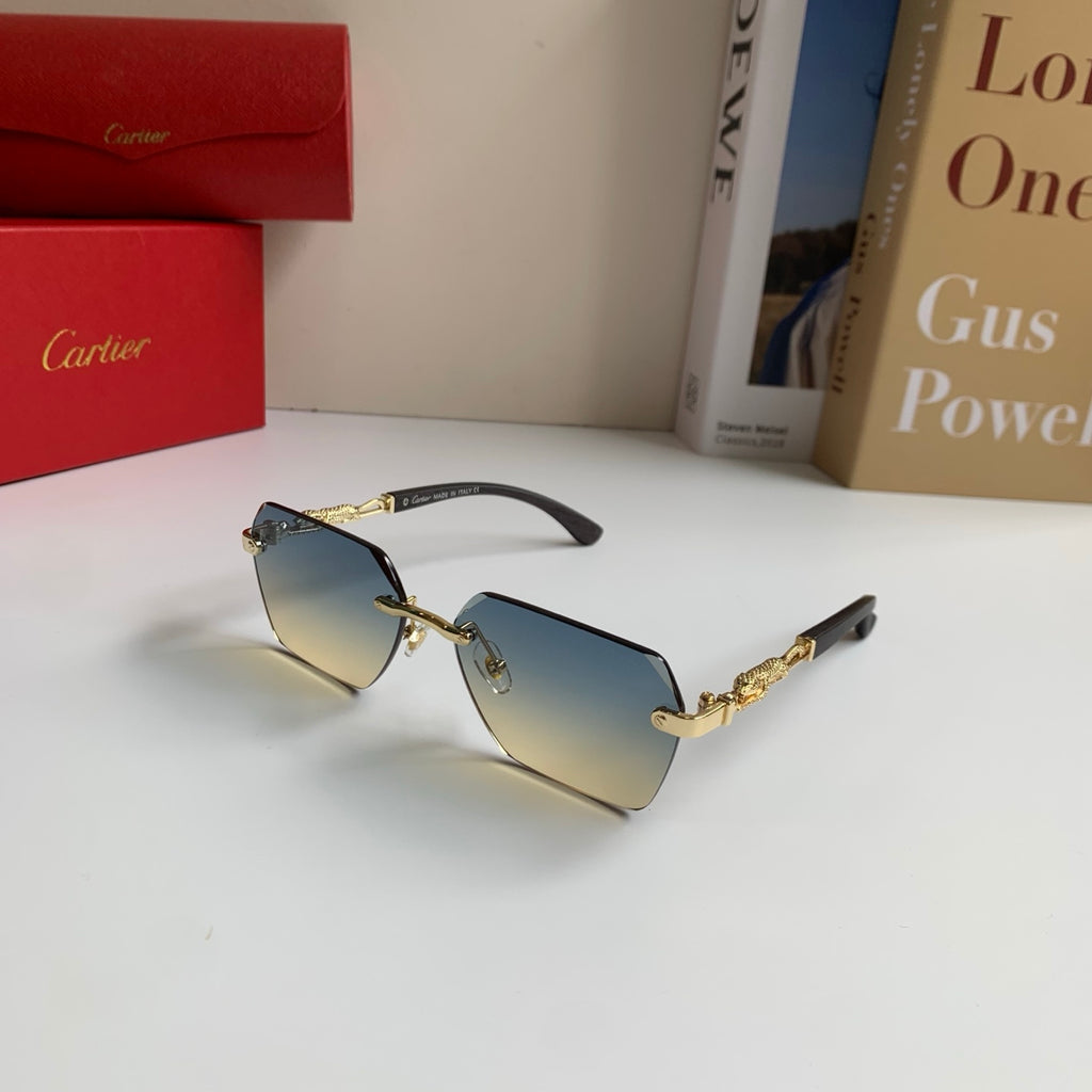 Cartier Lightweight Rimless Silver Lens Sunglasses for Men & Women - 487347 - detail image 2