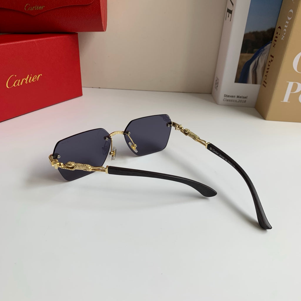 Cartier Lightweight Rimless Silver Lens Sunglasses for Men & Women - 487348 - detail image 8
