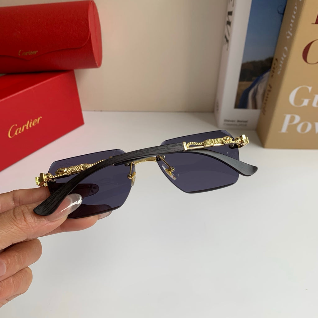 Cartier Lightweight Rimless Silver Lens Sunglasses for Men & Women - 487348 - detail image 6