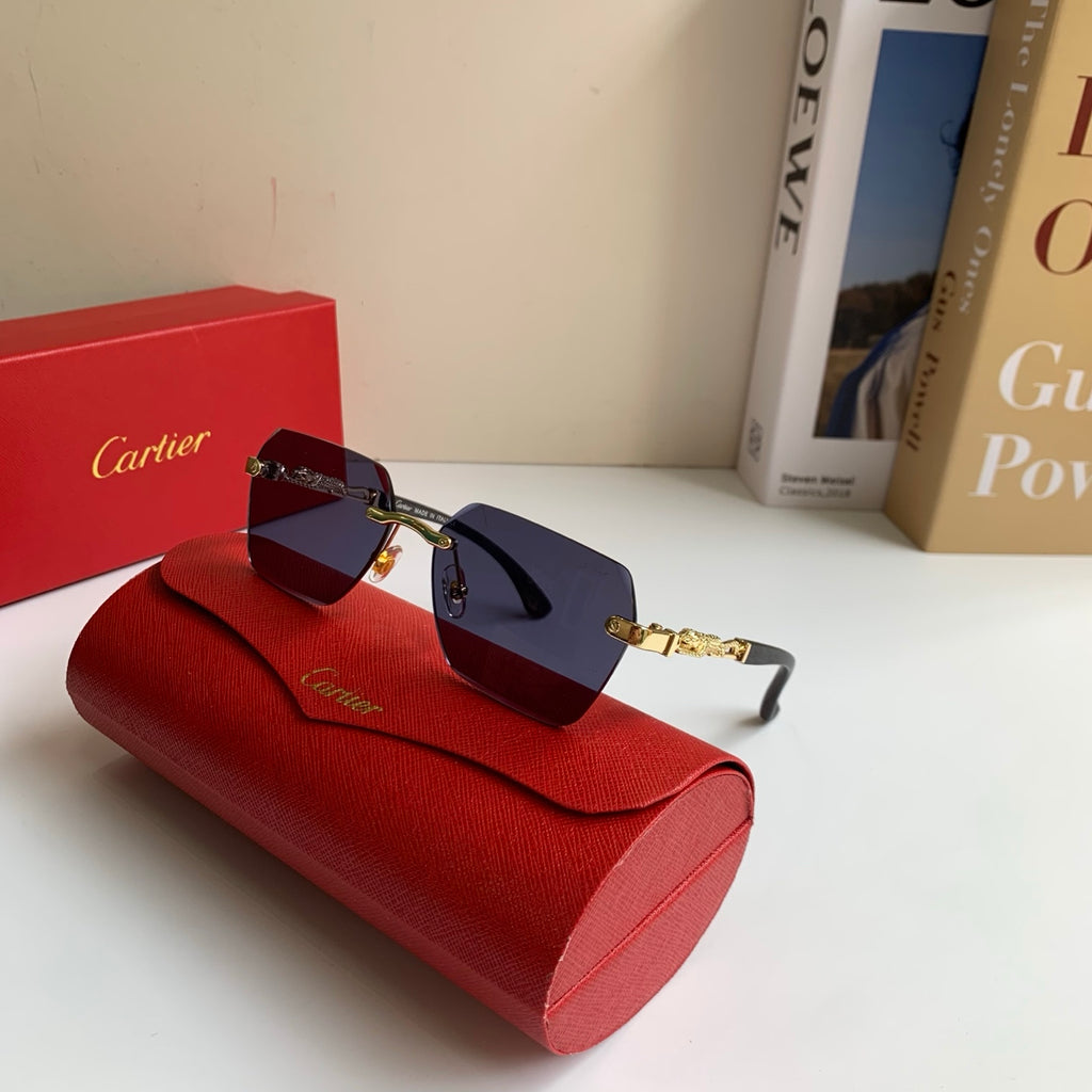 Cartier Lightweight Rimless Silver Lens Sunglasses for Men & Women - 487348 - detail image 5