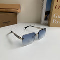 Burberry Metal Square Silver Lens Sunglasses for Men & Women - 416018