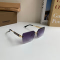 Burberry Metal Square Silver Lens Sunglasses for Men & Women - 416019