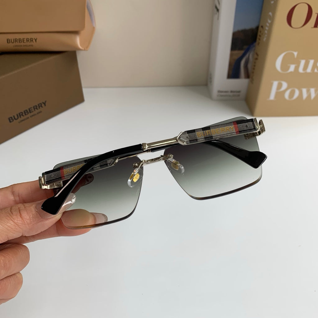 Burberry Metal Square Silver Lens Sunglasses for Men & Women - detail image 7