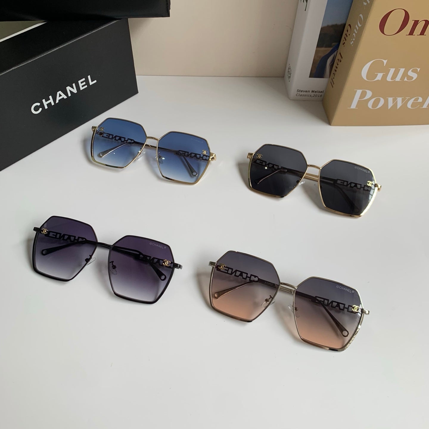 Chanel Metal Fashion Silver Lens Sunglasses for Men & Women - 493514 - detail image 9