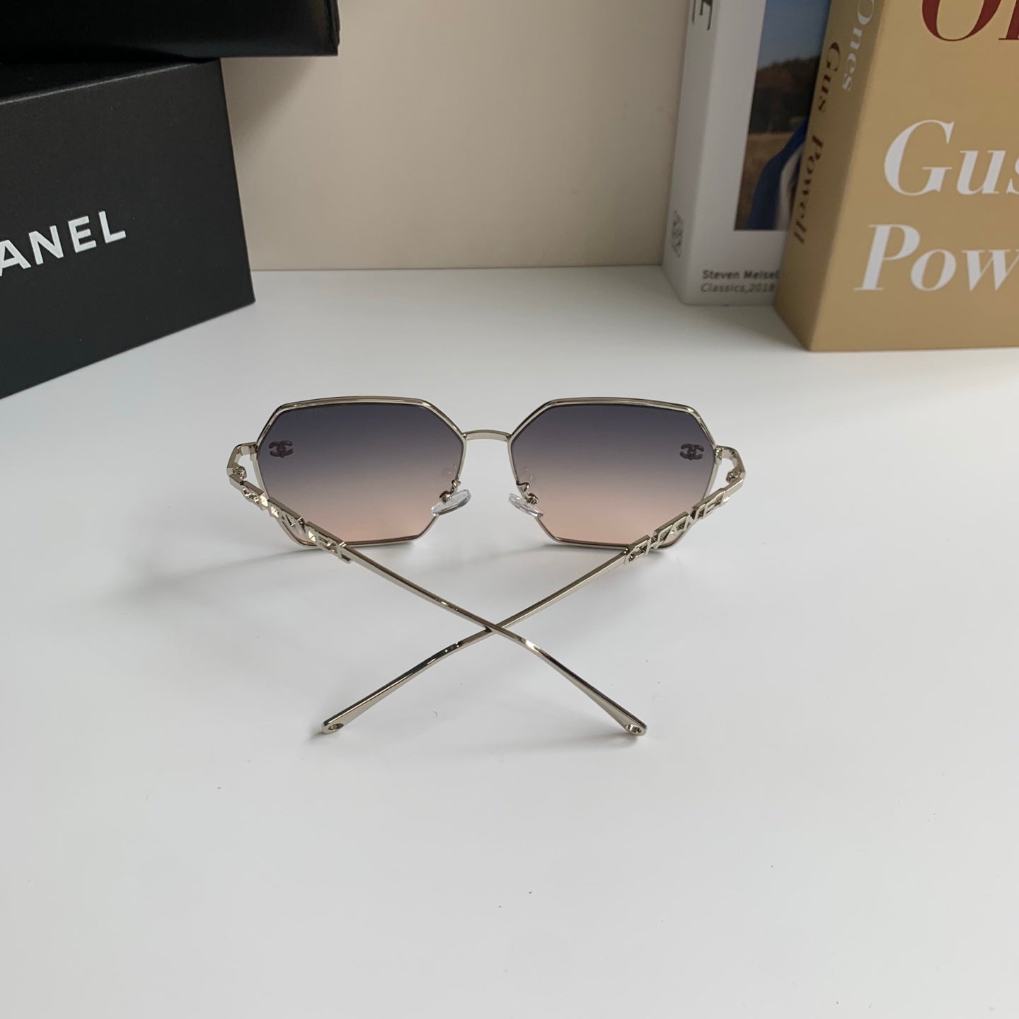 Chanel Metal Fashion Silver Lens Sunglasses for Men & Women - 493513 - detail image 6