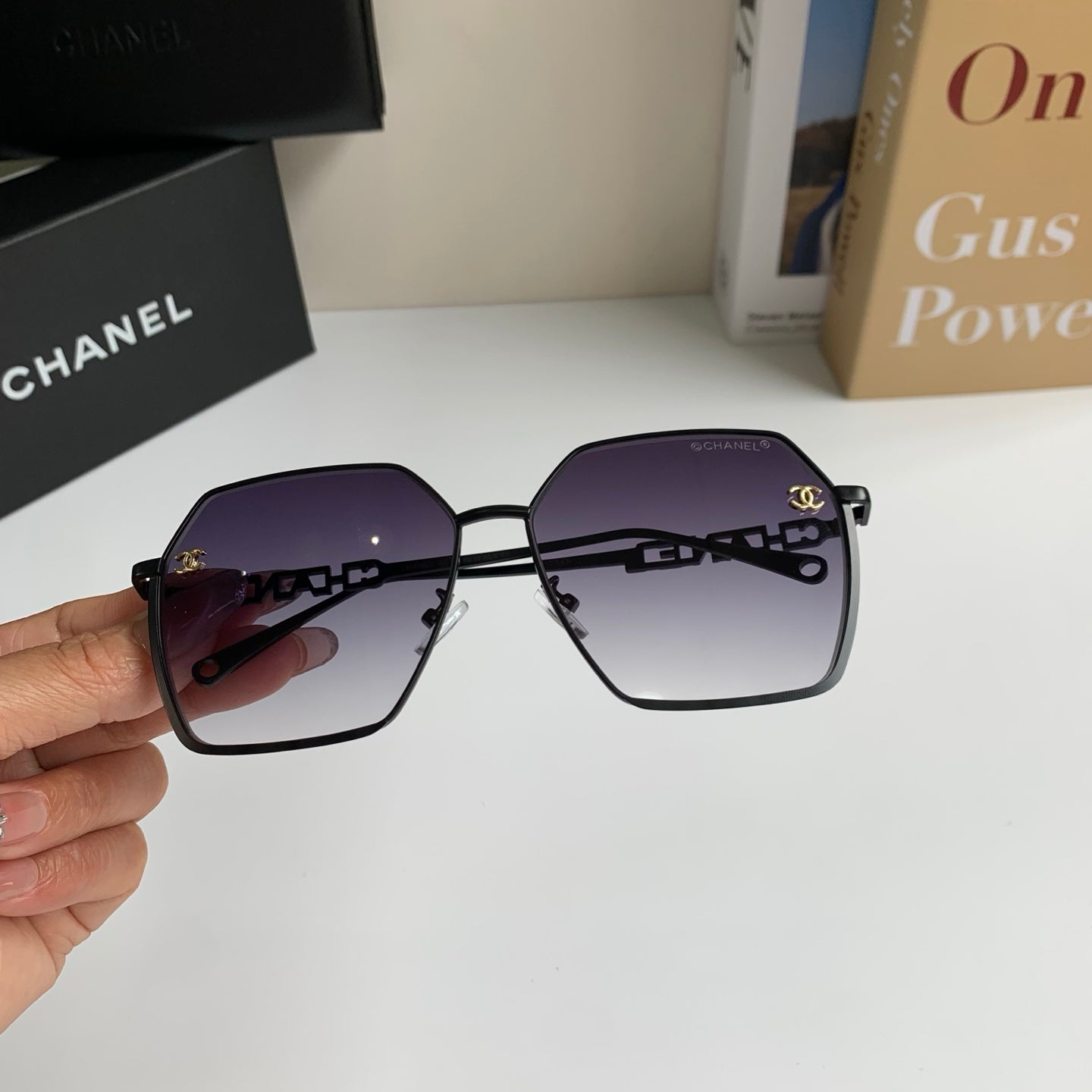 Chanel Metal Fashion Silver Lens Sunglasses for Men & Women - 493515 - detail image 5