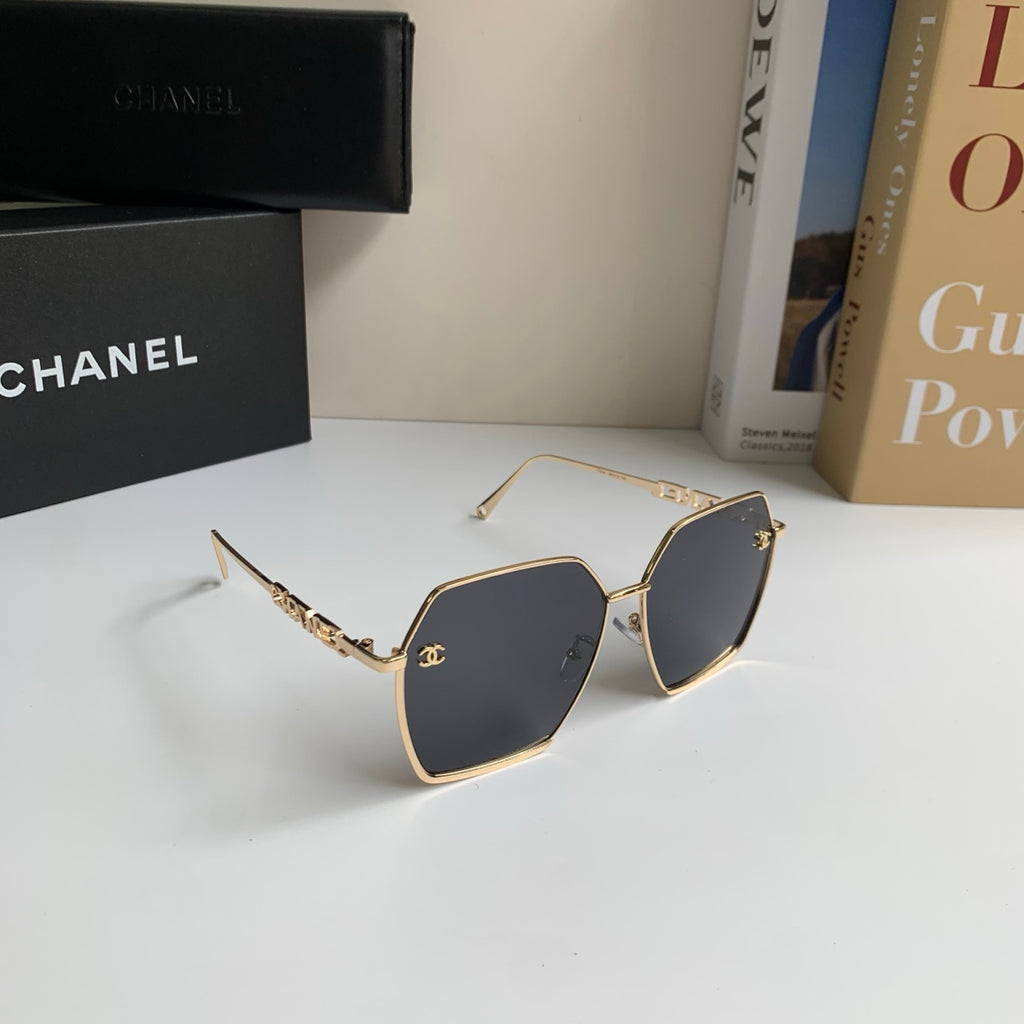 Chanel Metal Fashion Silver Lens Sunglasses for Men & Women - 493516