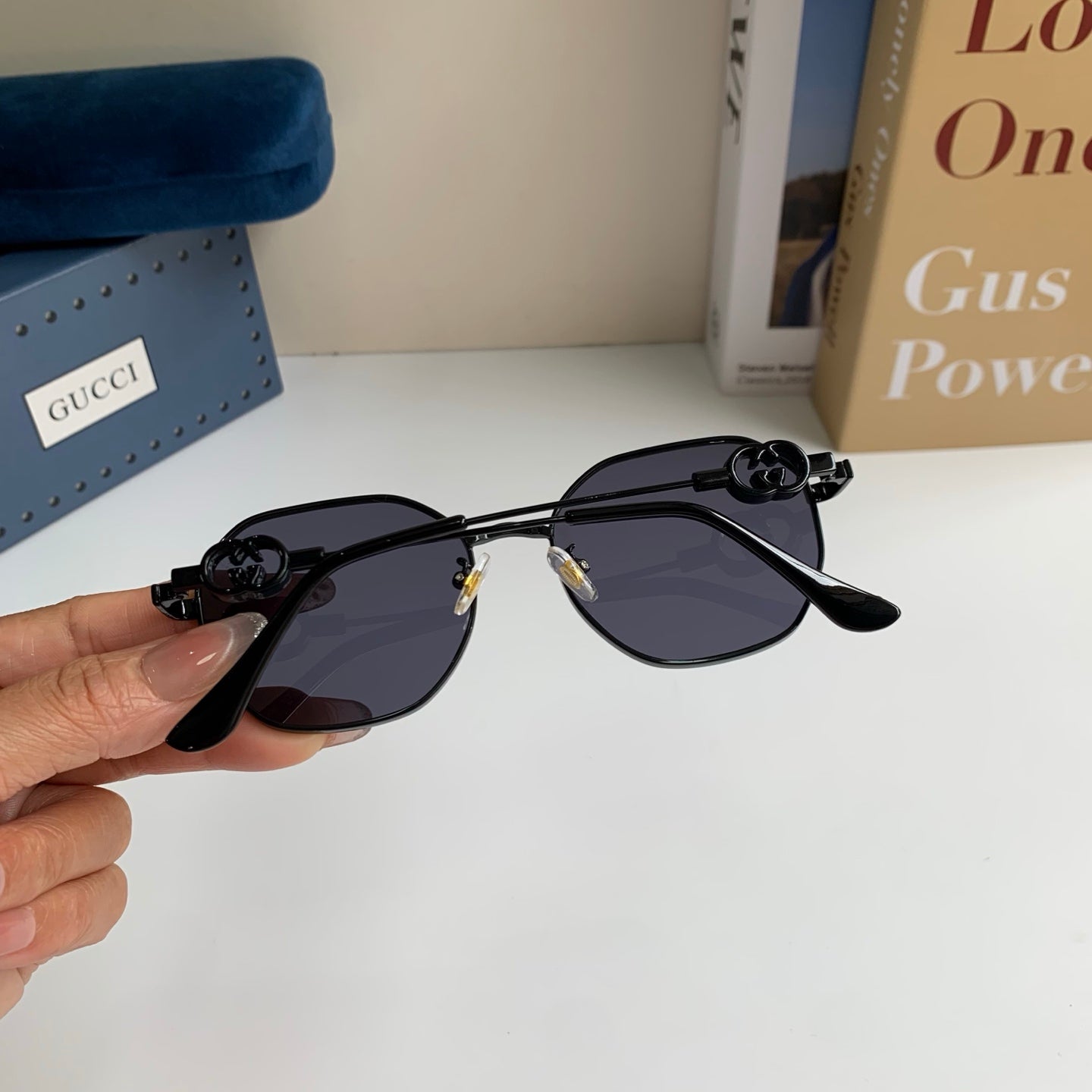 Gucci Metal Square Silver Lens Sunglasses for Men & Women - 493277 - detail image 8