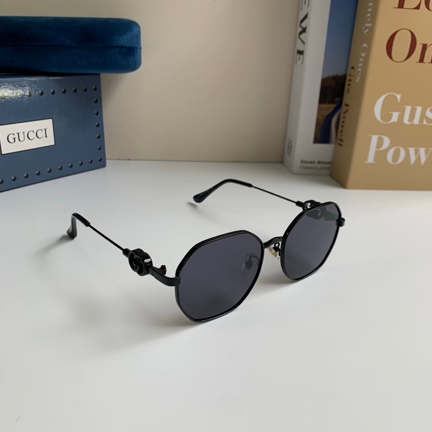 Gucci Metal Square Silver Lens Sunglasses for Men & Women - 493277