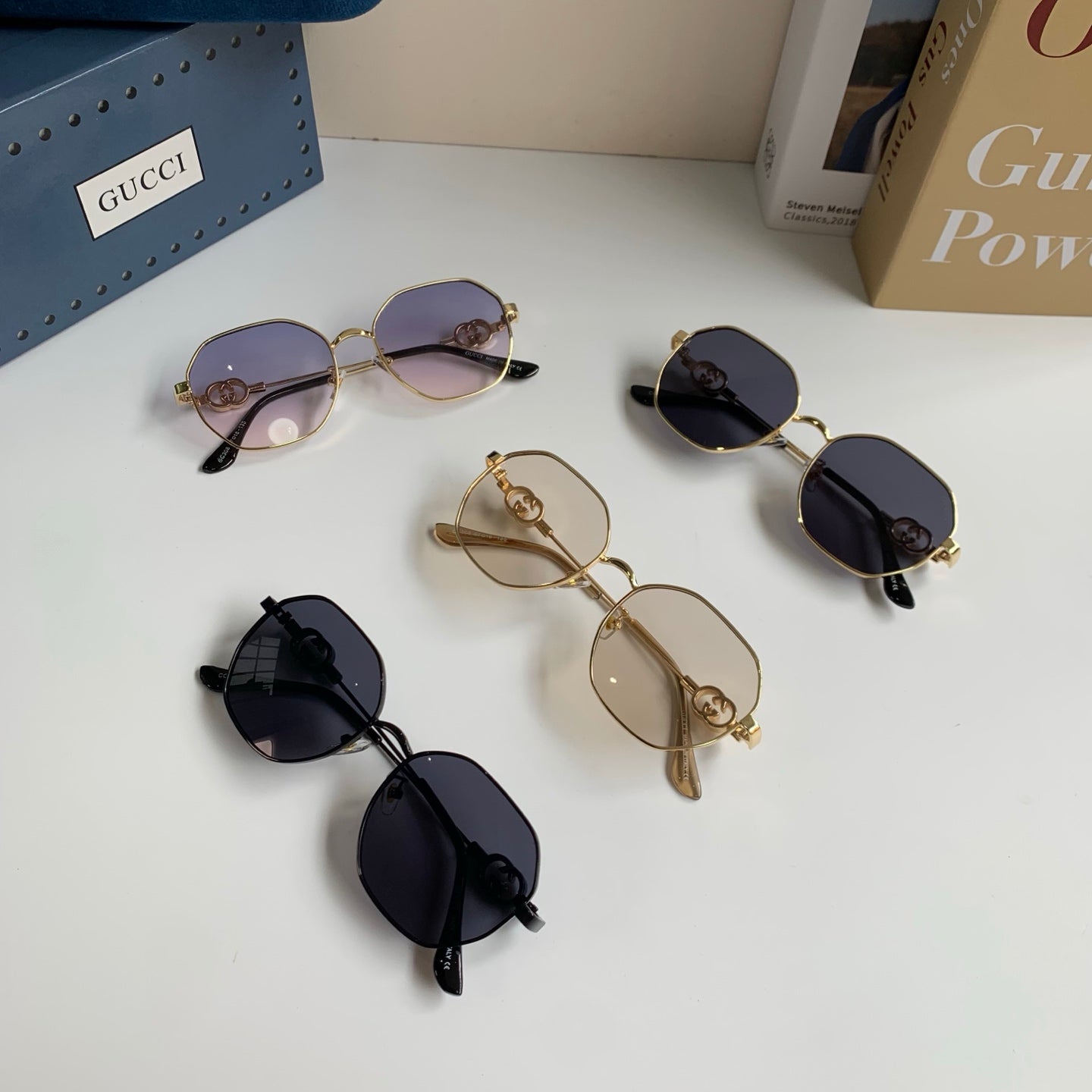 Gucci Metal Square Silver Lens Sunglasses for Men & Women - detail image 10