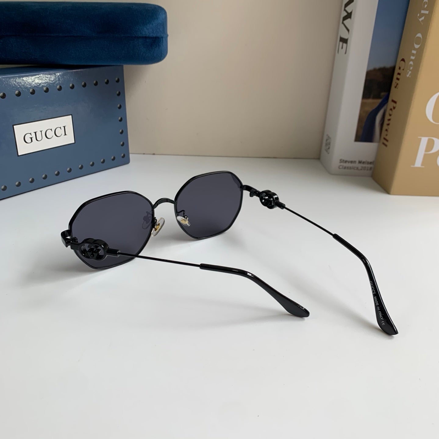 Gucci Metal Square Silver Lens Sunglasses for Men & Women - 493277 - detail image 6
