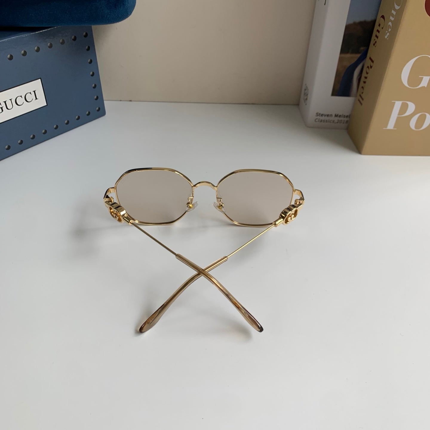 Gucci Metal Square Silver Lens Sunglasses for Men & Women - 493278 - detail image 6