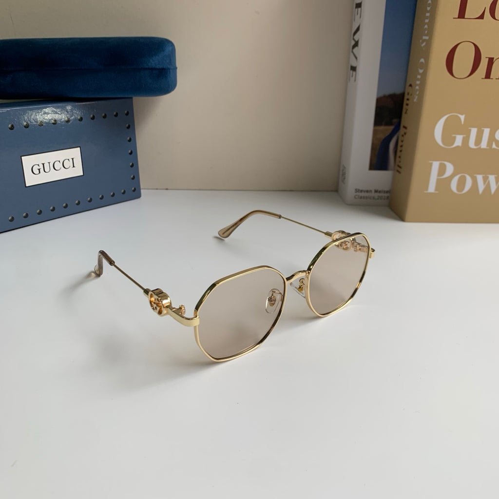 Gucci Metal Square Silver Lens Sunglasses for Men & Women - 493278