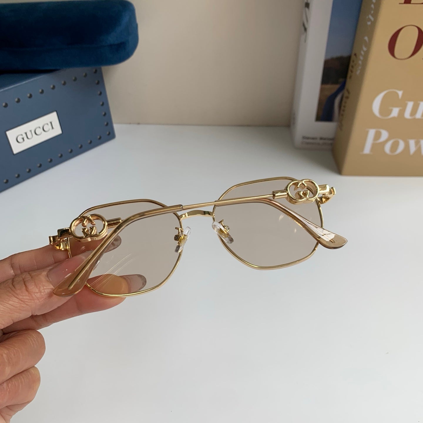 Gucci Metal Square Silver Lens Sunglasses for Men & Women - 493278 - detail image 7