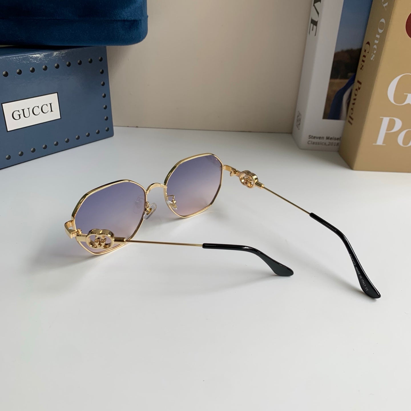 Gucci Metal Square Silver Lens Sunglasses for Men & Women - 493279 - detail image 8