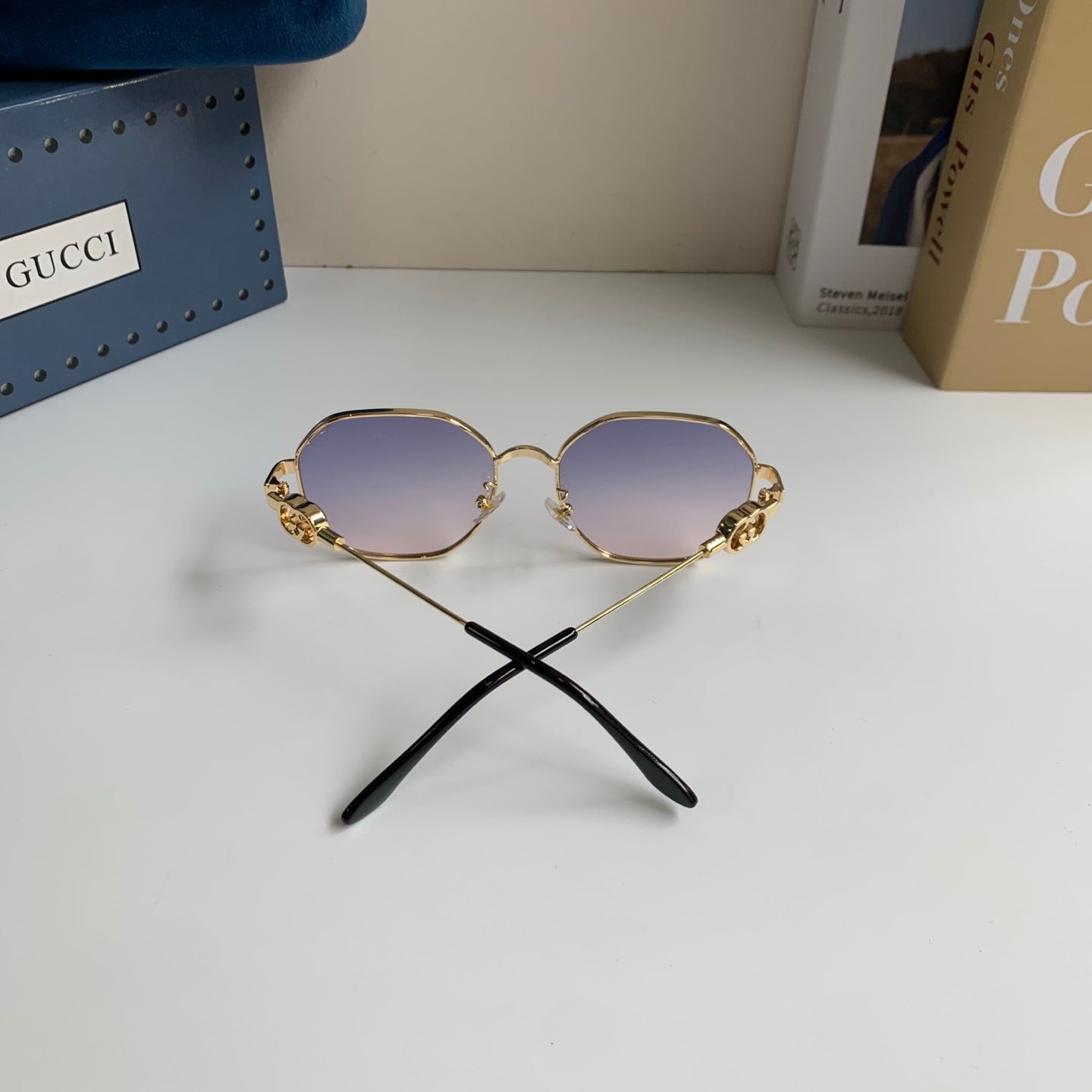 Gucci Metal Square Silver Lens Sunglasses for Men & Women - 493279 - detail image 9