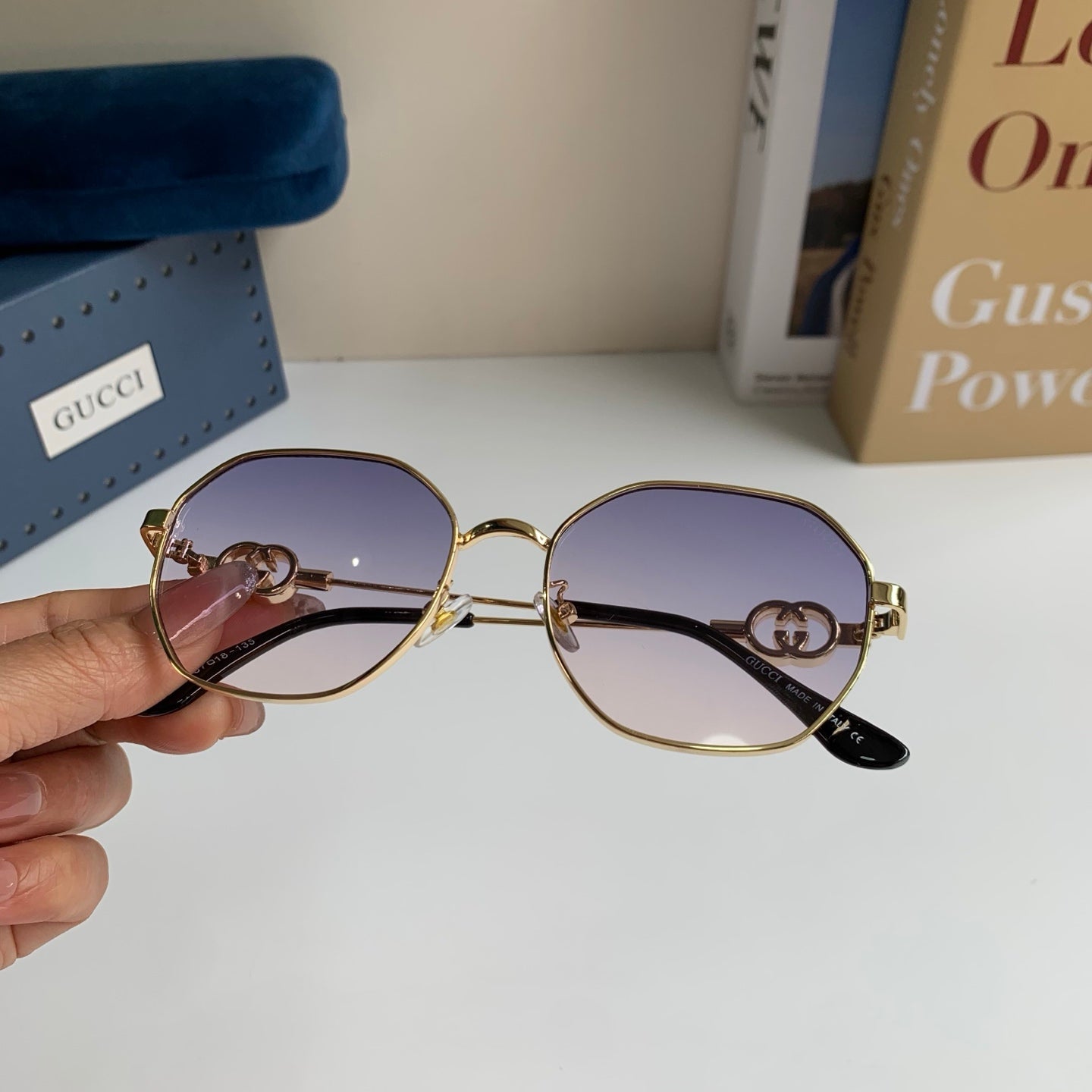 Gucci Metal Square Silver Lens Sunglasses for Men & Women - 493279 - detail image 4