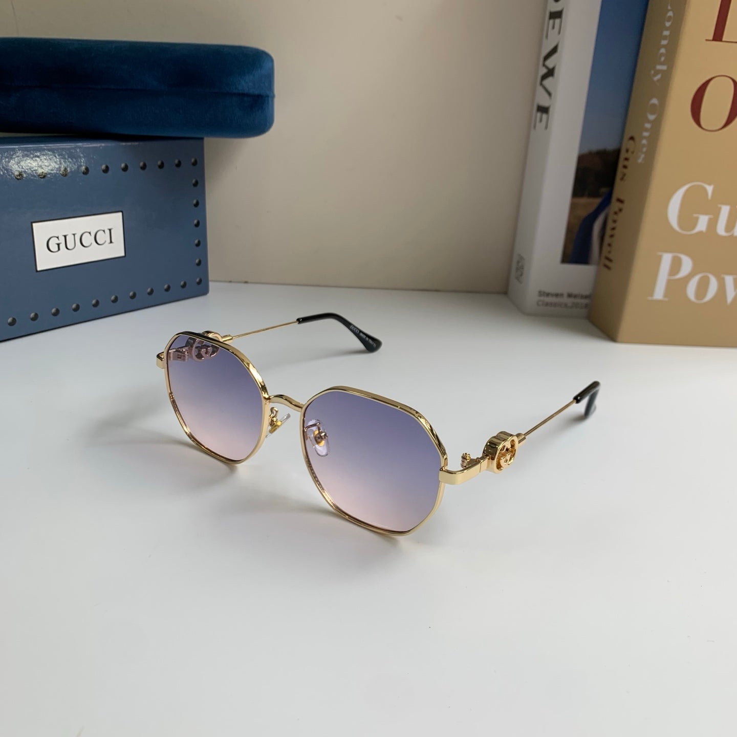 Gucci Metal Square Silver Lens Sunglasses for Men & Women - 493279 - detail image 2