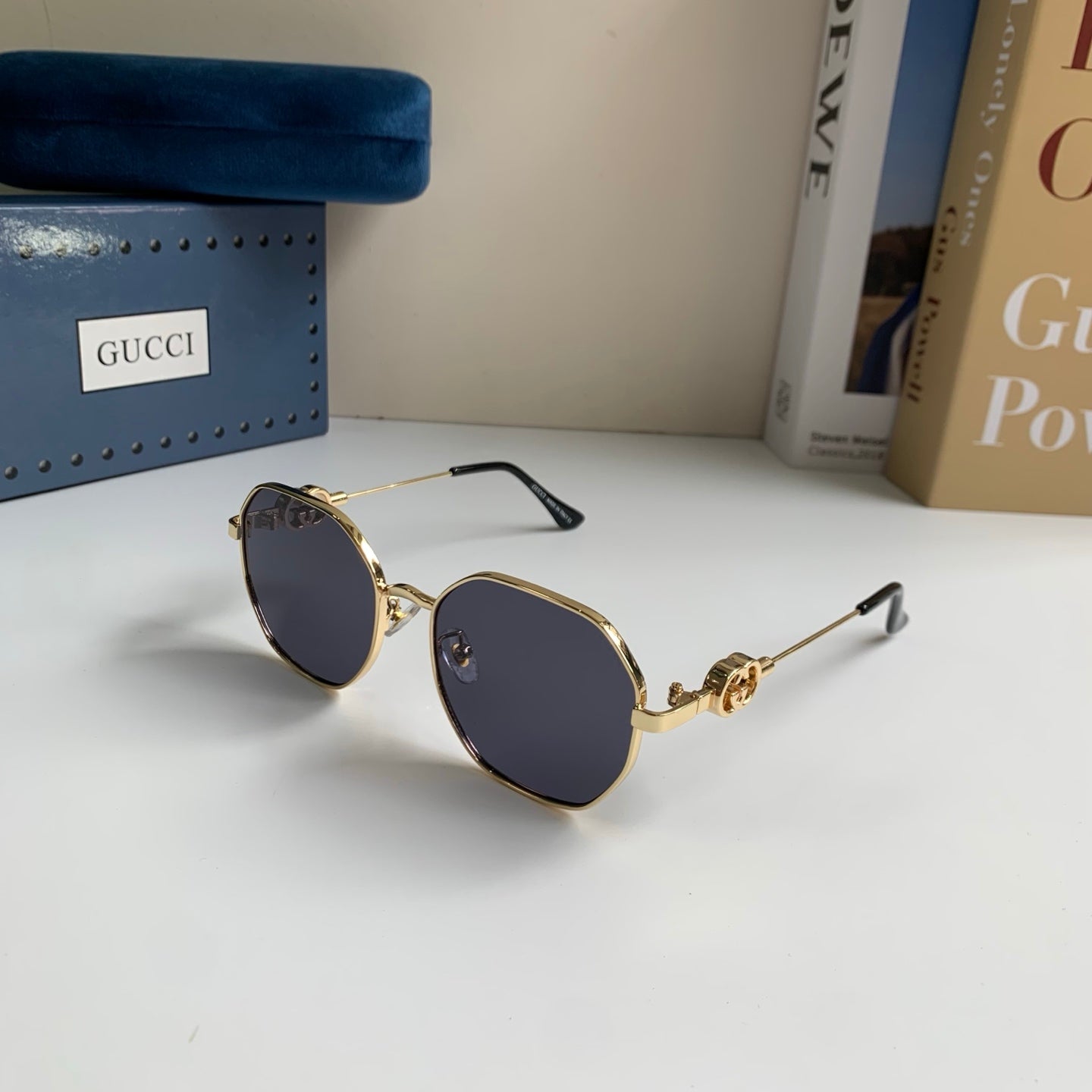 Gucci Metal Square Silver Lens Sunglasses for Men & Women - detail image 2