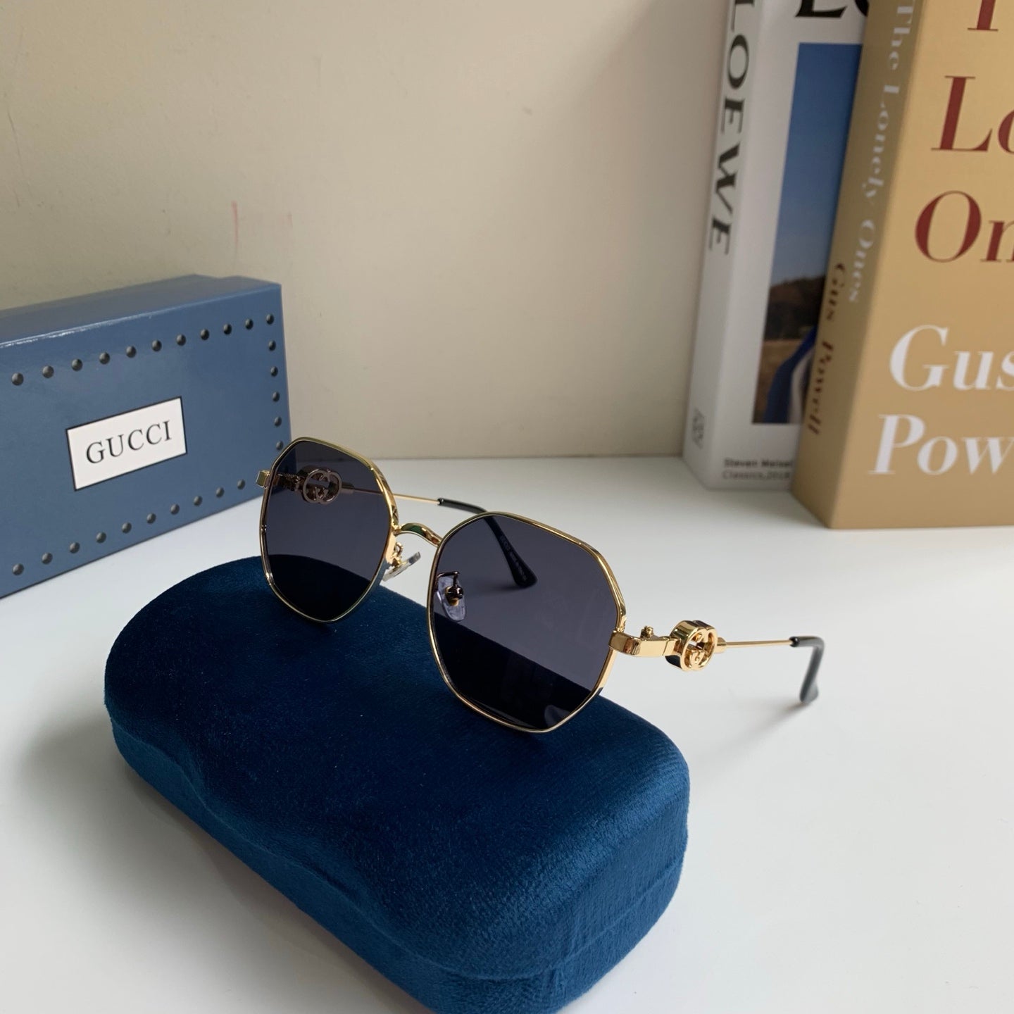 Gucci Metal Square Silver Lens Sunglasses for Men & Women - detail image 4