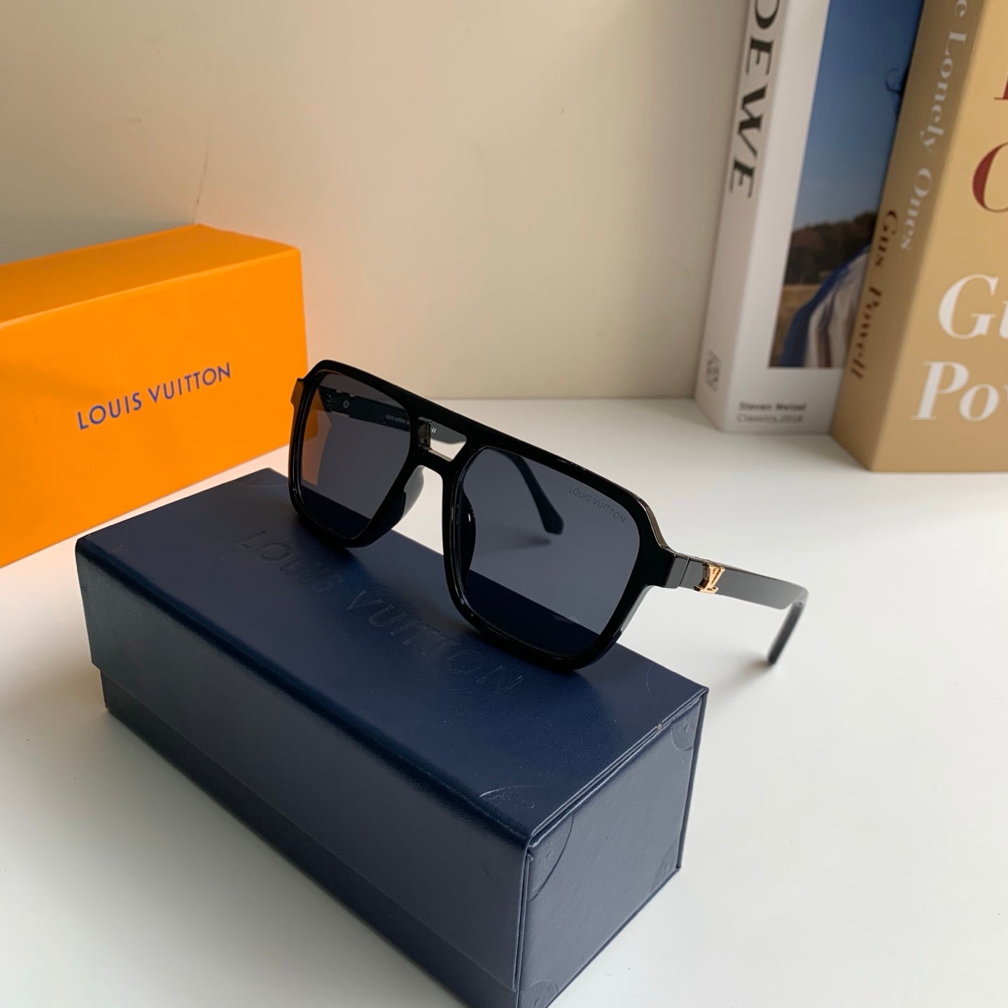 Louis Vuitton Square Black Lens Sunglasses for Men & Women - 486150 - detail image 5