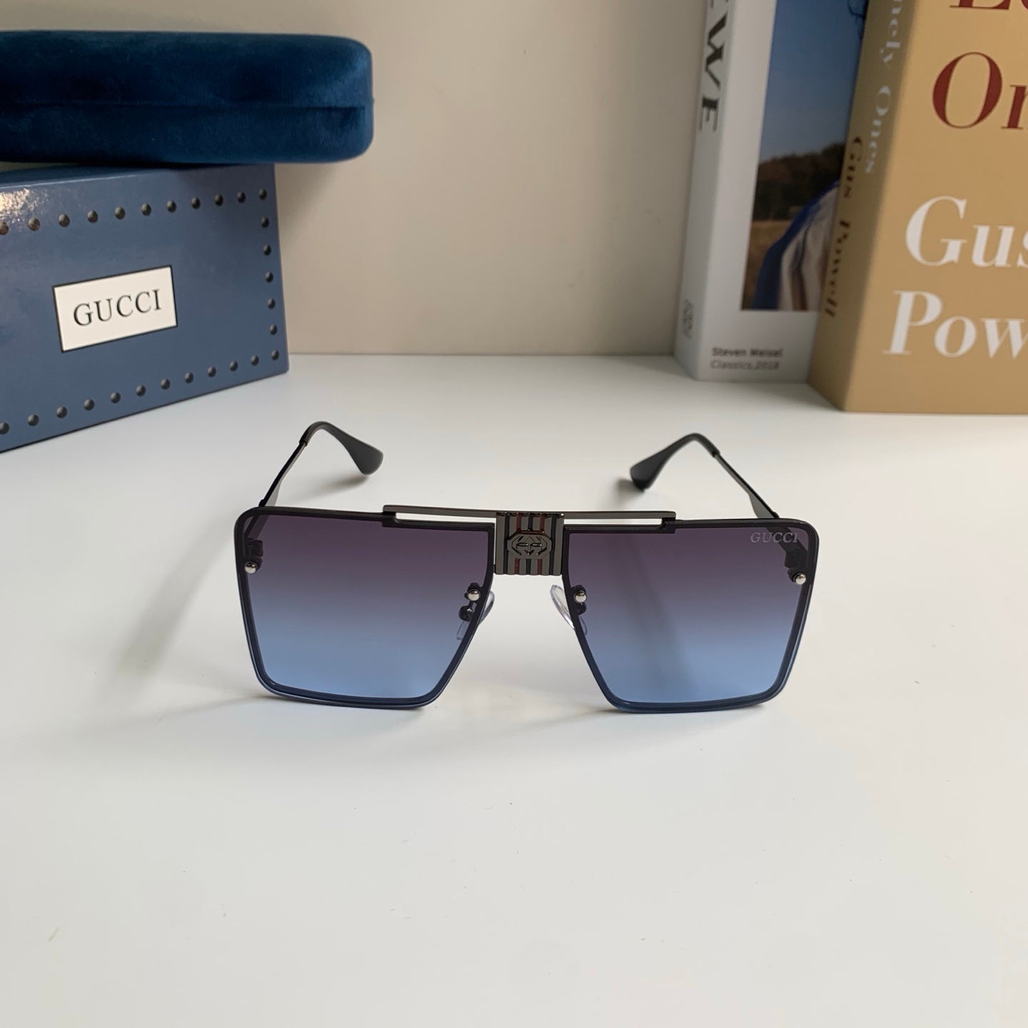 Gucci Polarized Square Silver Lens Sunglasses for Men & Women - 486311 - detail image 5