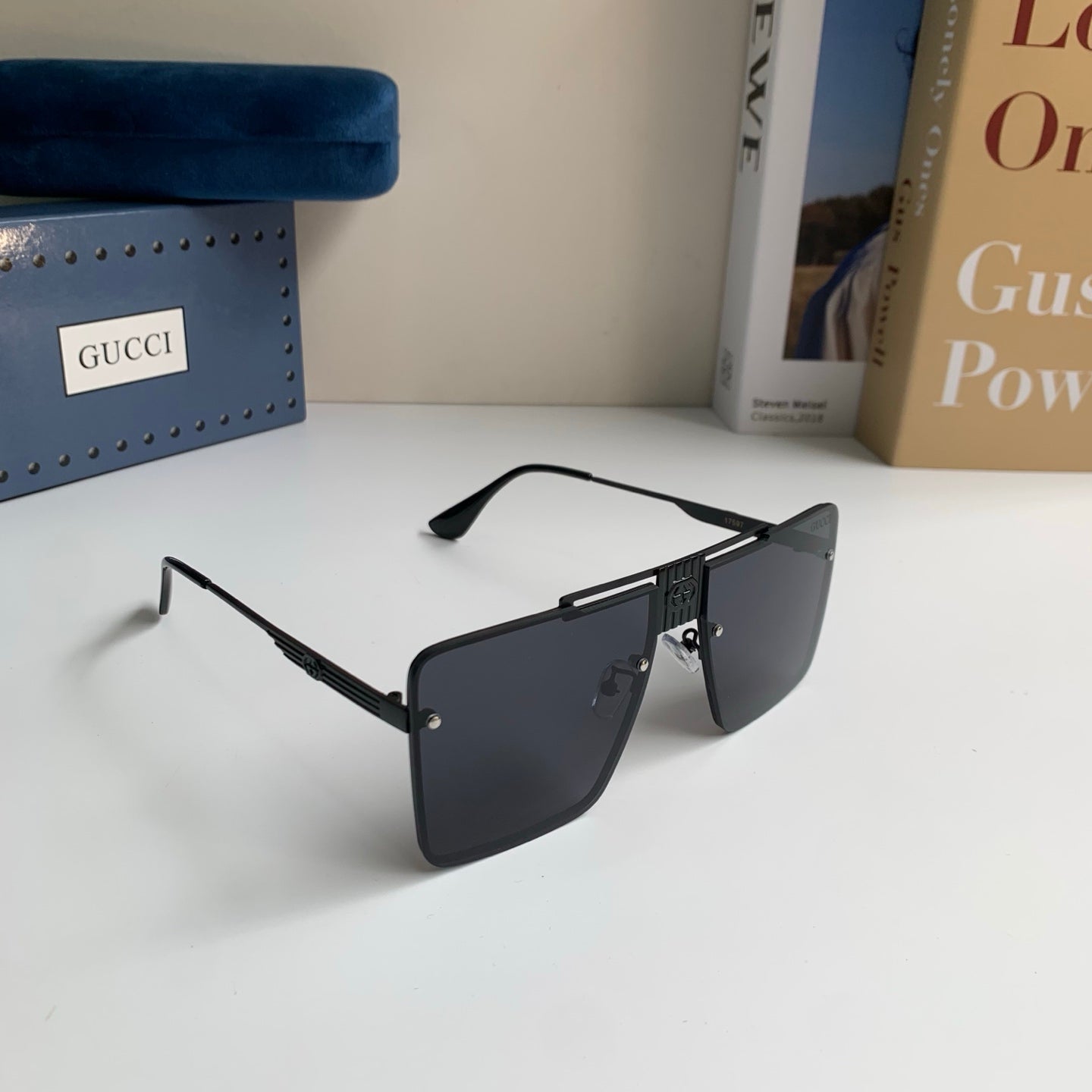 Gucci Polarized Square Silver Lens Sunglasses for Men & Women - 486312