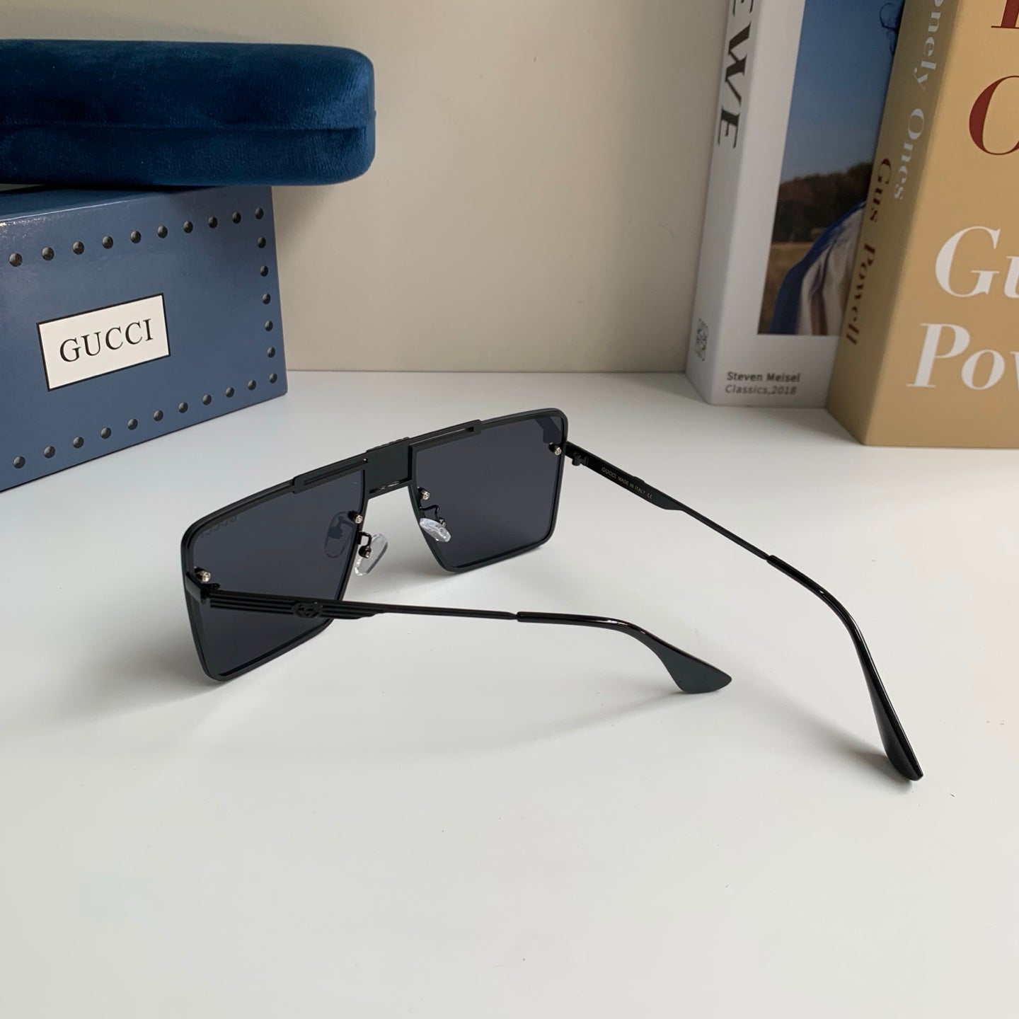 Gucci Polarized Square Silver Lens Sunglasses for Men & Women - 486312 - detail image 9