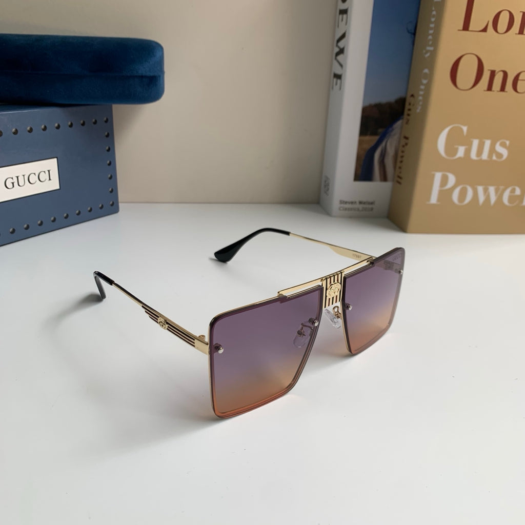 Gucci Polarized Square Silver Lens Sunglasses for Men & Women - 486313