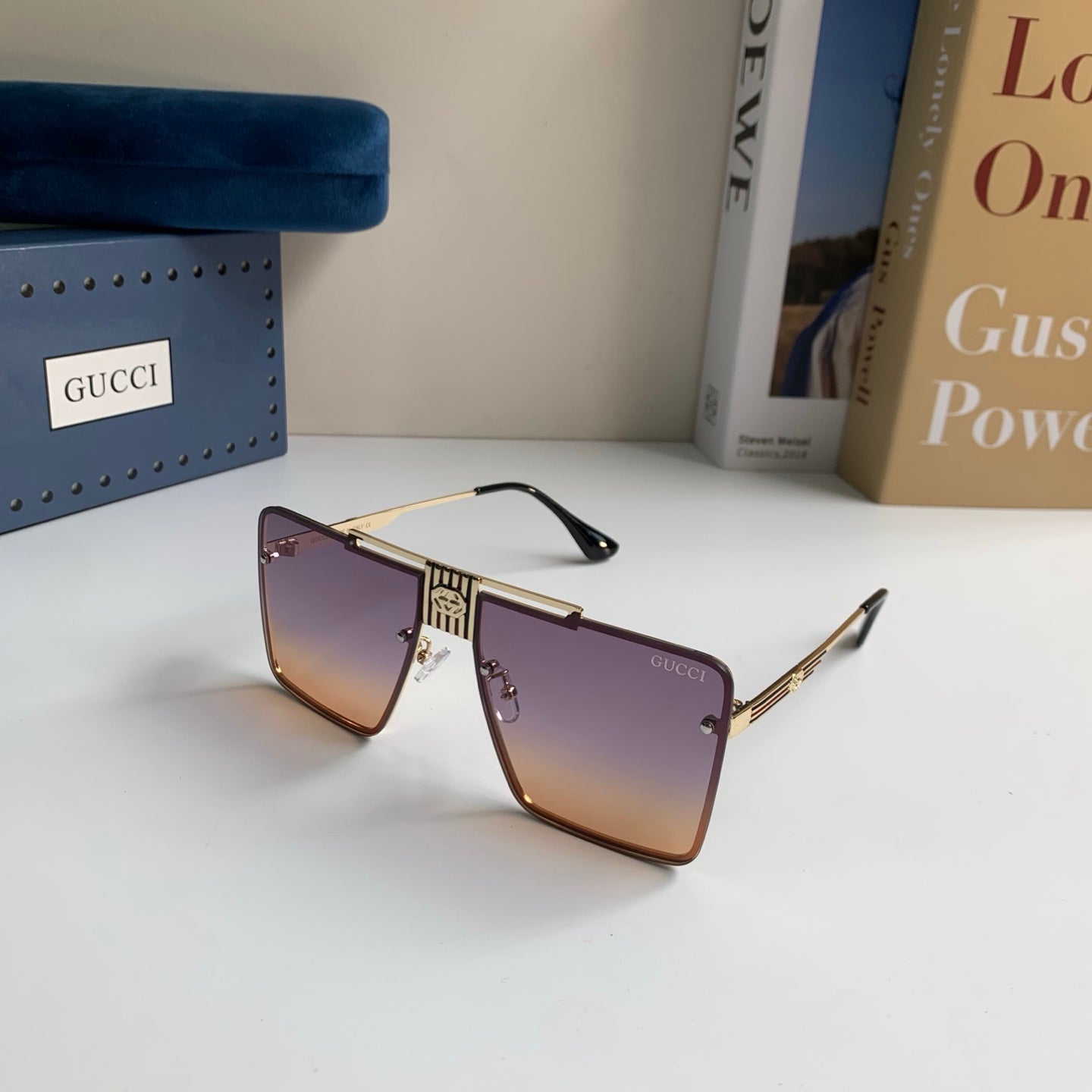 Gucci Polarized Square Silver Lens Sunglasses for Men & Women - 486313 - detail image 2