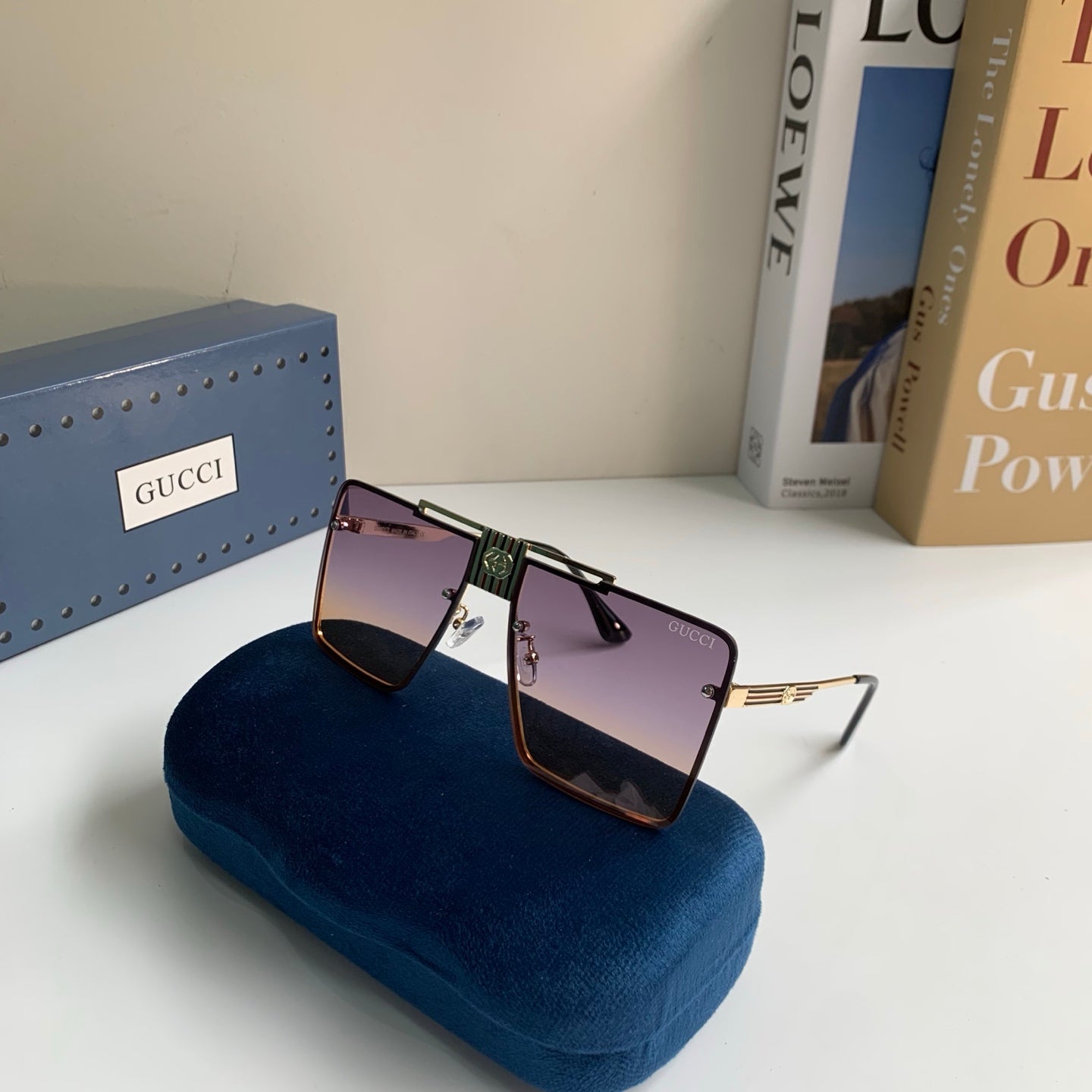Gucci Polarized Square Silver Lens Sunglasses for Men & Women - 486313 - detail image 5