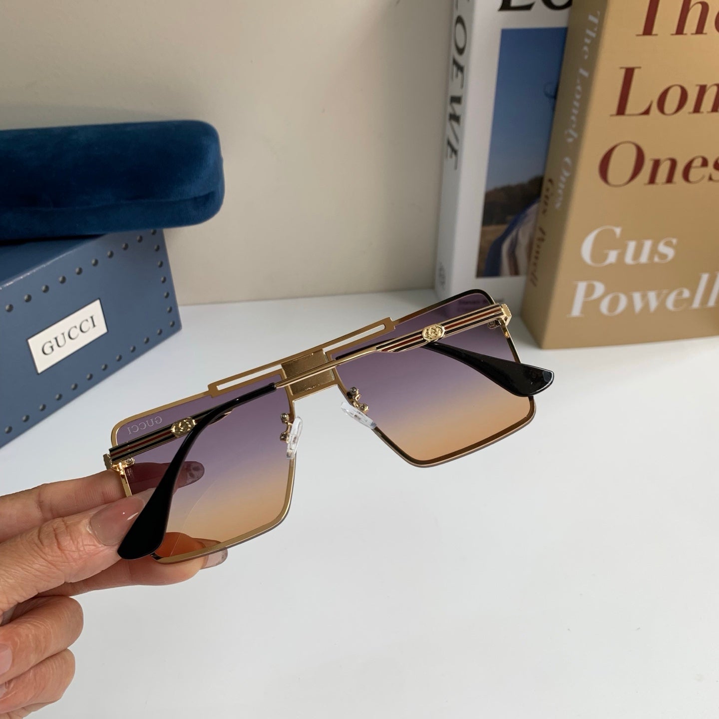 Gucci Polarized Square Silver Lens Sunglasses for Men & Women - 486313 - detail image 6