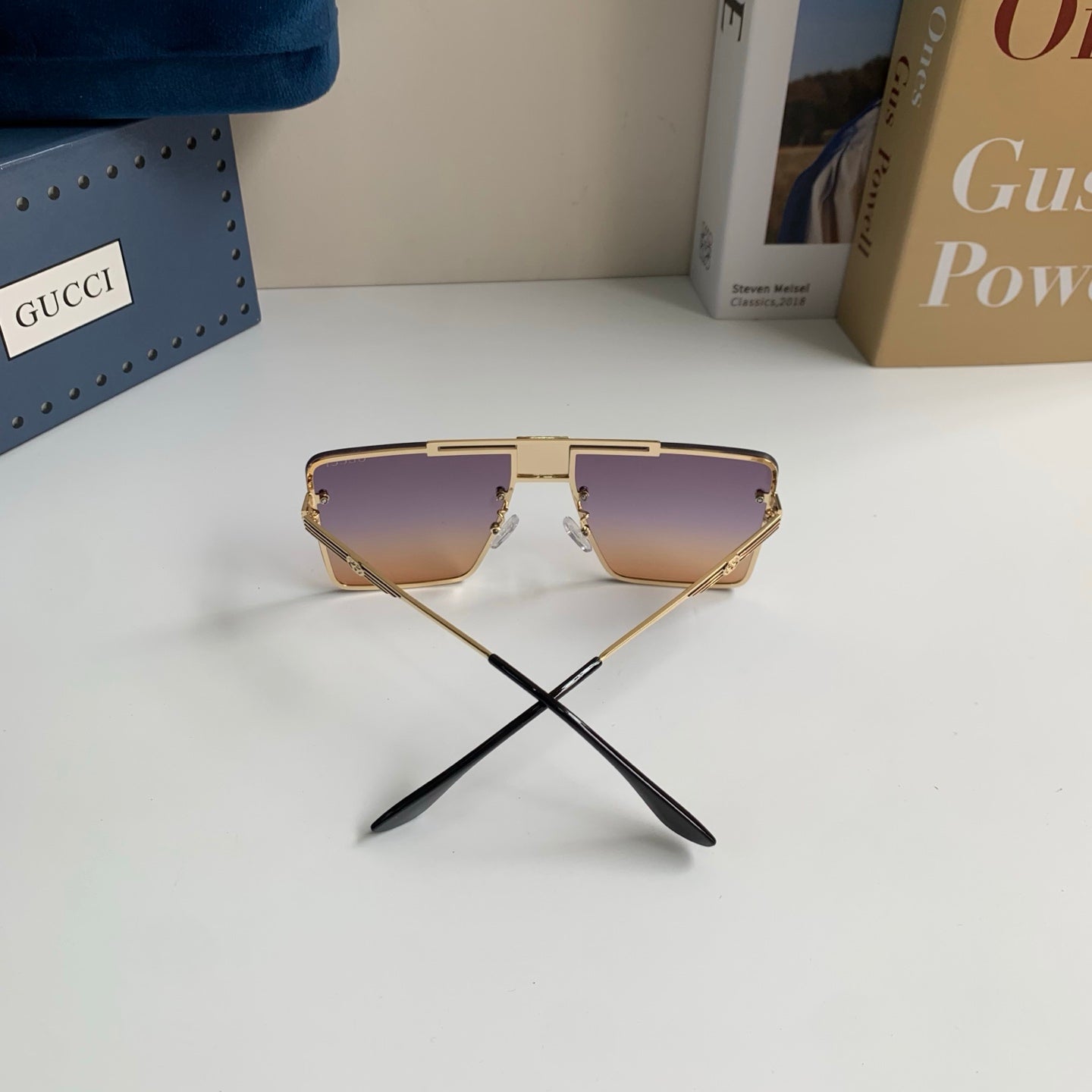 Gucci Polarized Square Silver Lens Sunglasses for Men & Women - 486313 - detail image 8