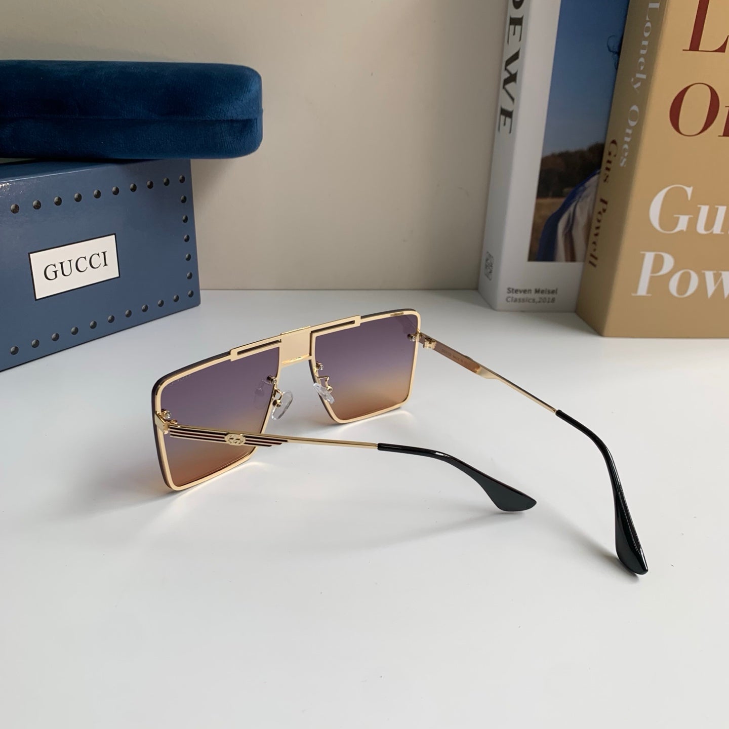 Gucci Polarized Square Silver Lens Sunglasses for Men & Women - 486313 - detail image 7