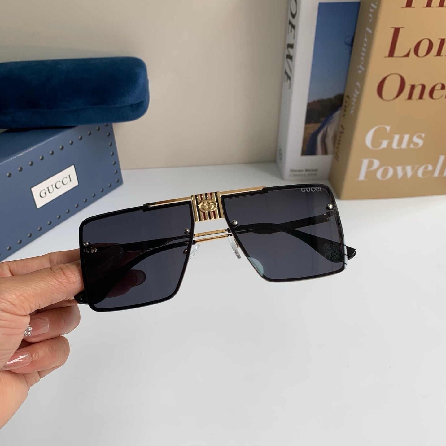 Gucci Polarized Square Silver Lens Sunglasses for Men & Women - 486314 - detail image 3