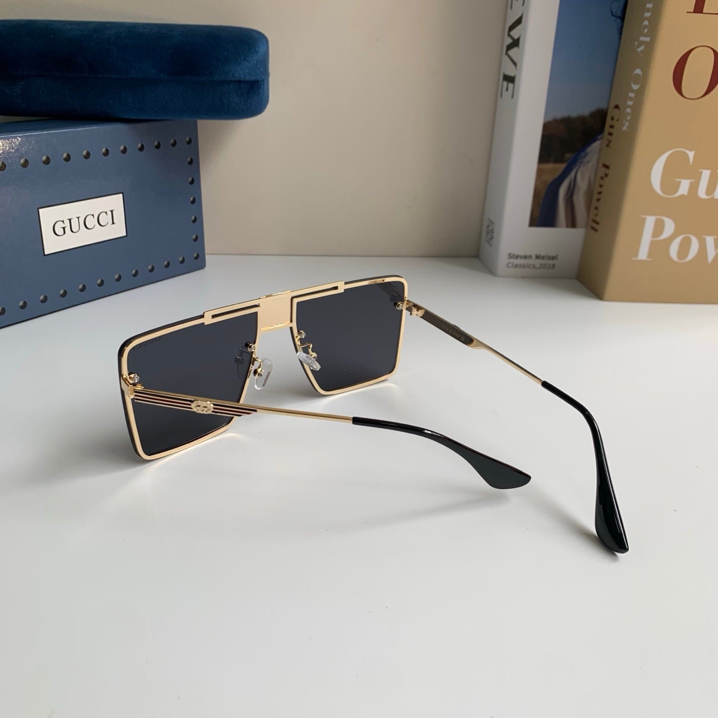 Gucci Polarized Square Silver Lens Sunglasses for Men & Women - 486314 - detail image 8