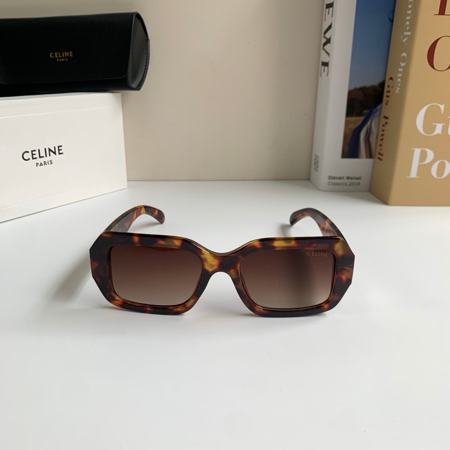 Celine Square Black Lens Sunglasses for Men & Women - 432014 - detail image 3