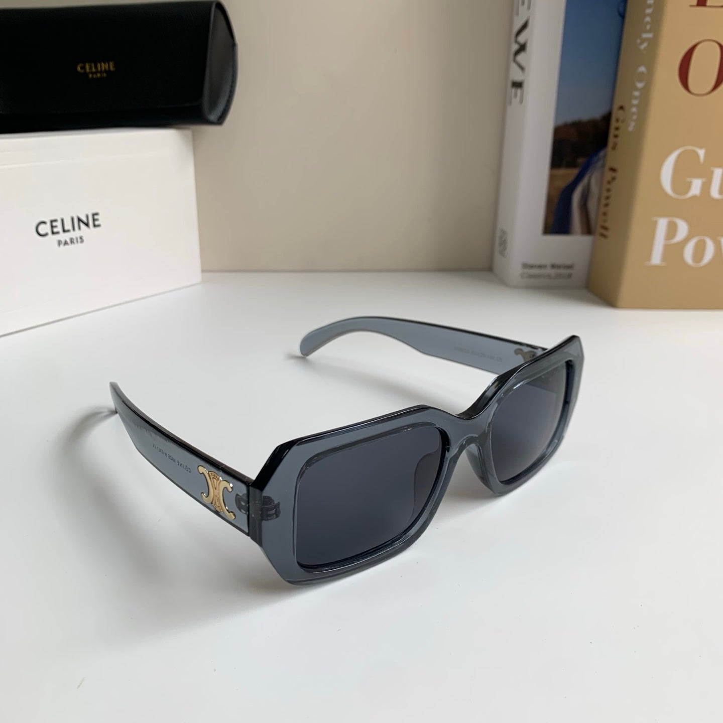 Celine Square Black Lens Sunglasses for Men & Women - 432015