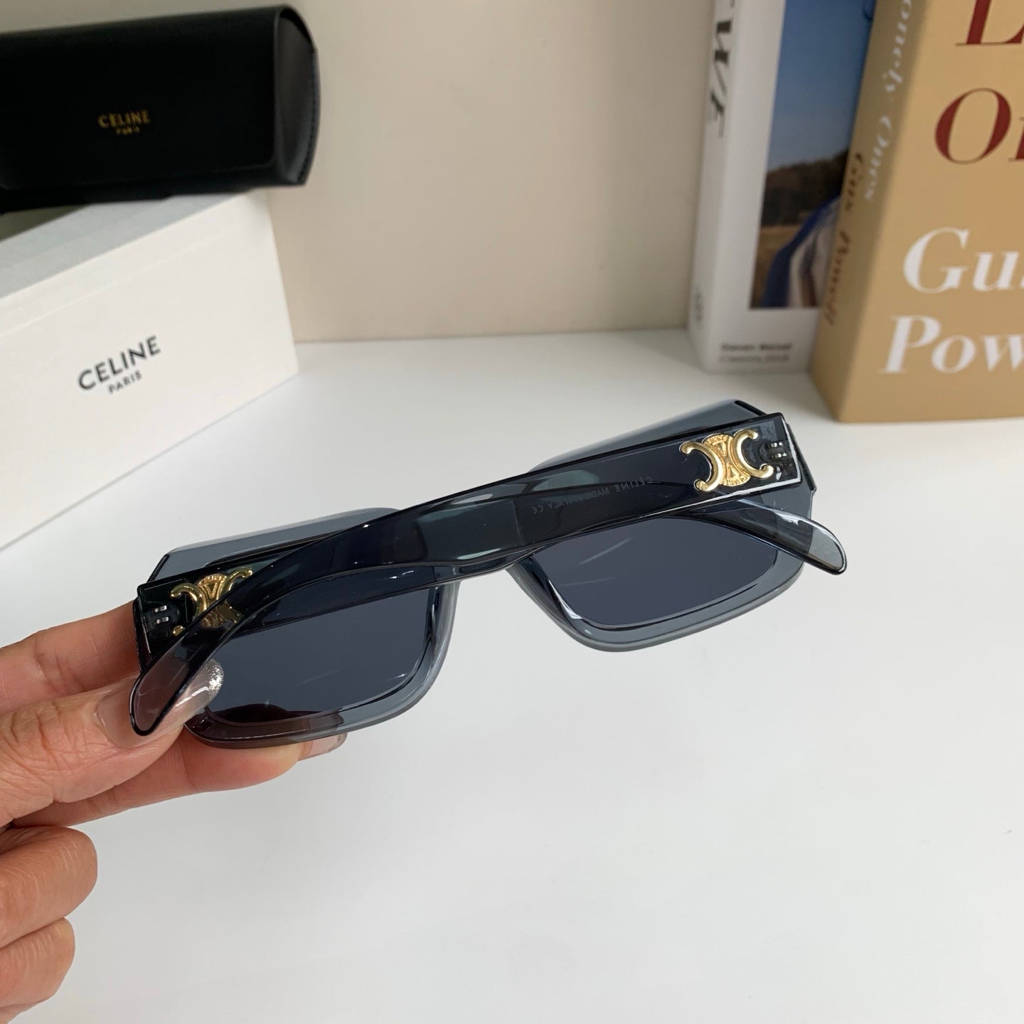 Celine Square Black Lens Sunglasses for Men & Women - 432015 - detail image 6