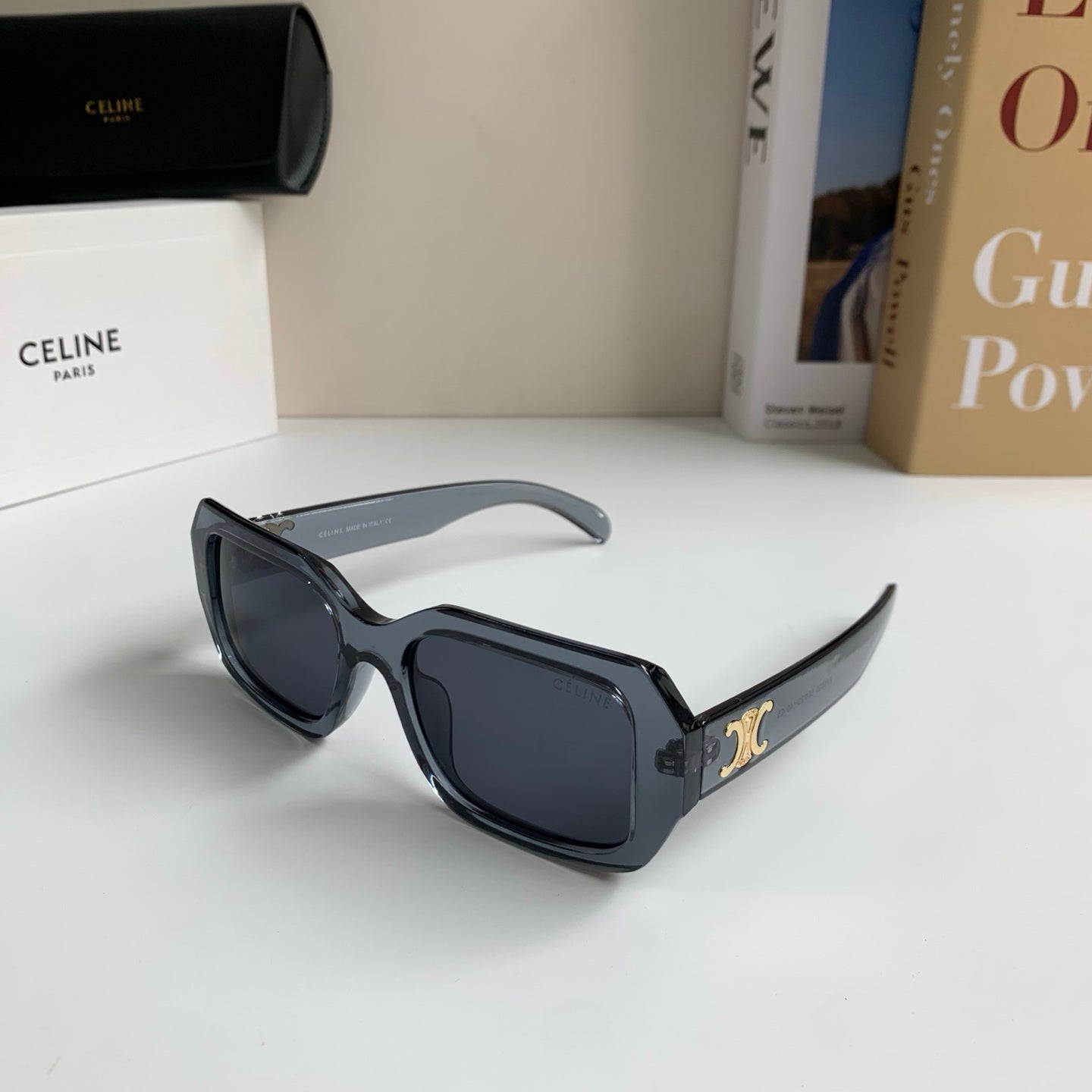 Celine Square Black Lens Sunglasses for Men & Women - 432015 - detail image 2