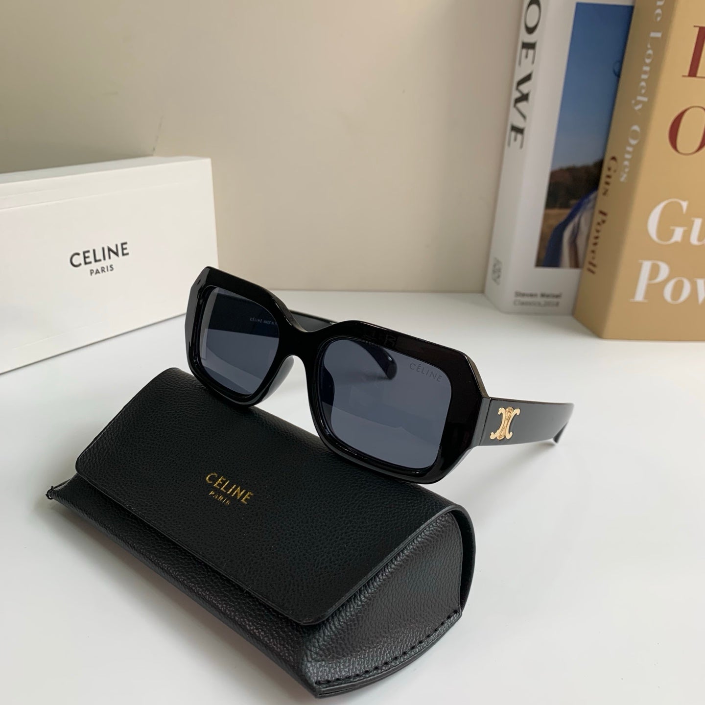 Celine Square Black Lens Sunglasses for Men & Women - 432016 - detail image 5