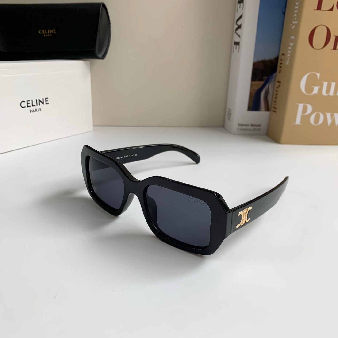 Celine Square Black Lens Sunglasses for Men & Women - 432016 - detail image 2
